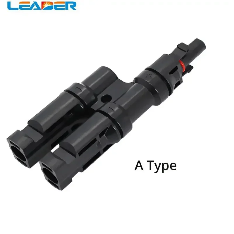 LEADER SOLAR Free Shopping PV Adaptors SOLAR PV 2 To 1 Y/T Branch Connectors  TUV FFM or MMF Electric Cable Connector