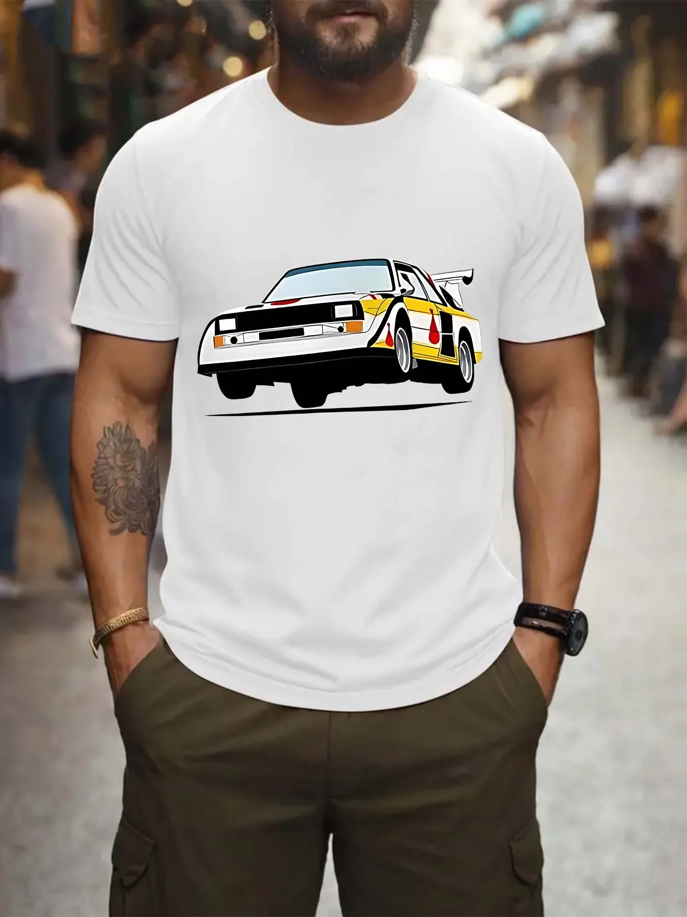 

Mens Fashion Sports Tshirt Casual Stretch Round Neck Tee Shirt for Summer Short Sleeve