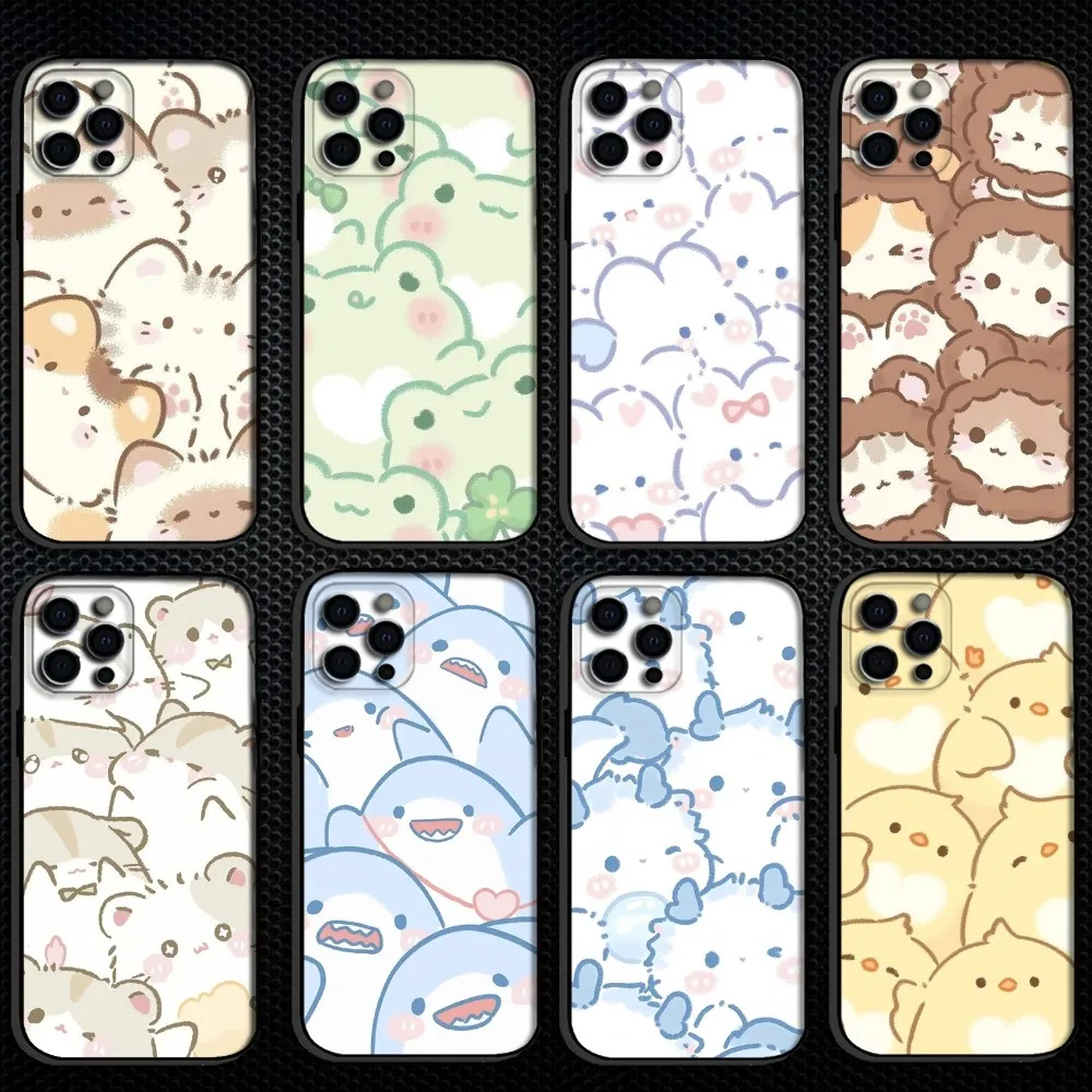 

Cool Animals Phone Case For iPhone 16,15,14,13,12,11 Plus,Pro Max, Soft Silicone Black Cover