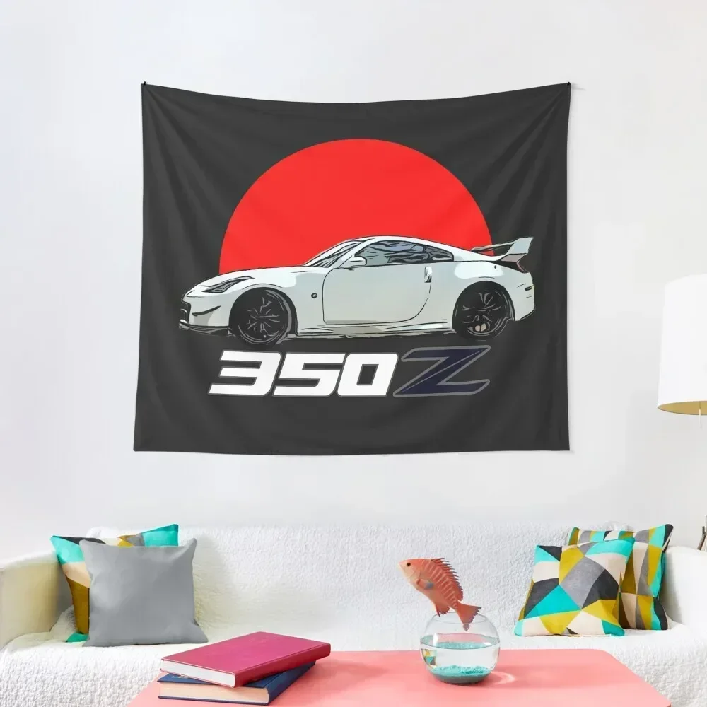 white 350z Tapestry Room Decor Aesthetic Decoration Home Decor Home Tapestry