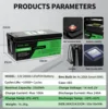 DATOUBOSS LiFePO4 리튬 배터리, 개선된 100A BMS, 8000-15000 딥 사이클 지지대, 시리즈 및 패럴로, 12V, 100Ah, 1280Wh 3