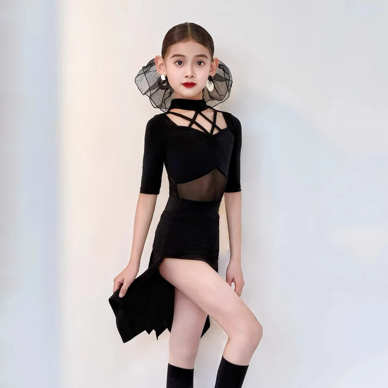 

Детский костюм для латиноамериканских танцев: брюки с бахромой и кисточками, большие размеры, для девочек, для сальсы, самбы, сценические наряды