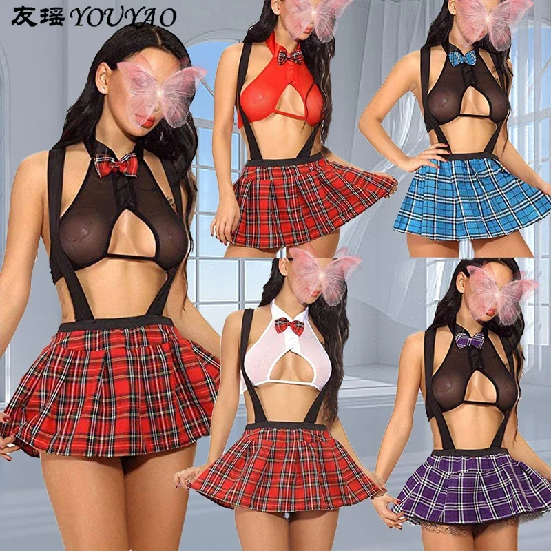 

Uniforme Cosplay Sexy Para Mulheres Roupa Interior Porno Lingerie Sexy Set Roupa De Dormir Erótica Traje Babydoll Vestido