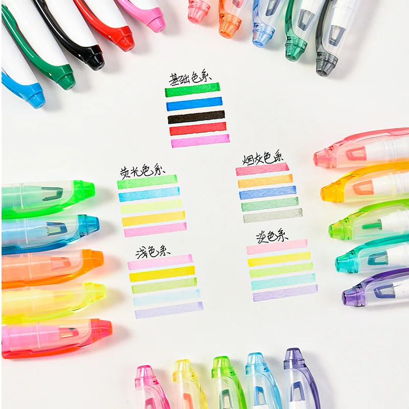 1pcs Uni Double Headed Highlighter PUS103T Transparent Japanese Marker Pen Student Learn Stationery Color Pen Visual Window image 6
