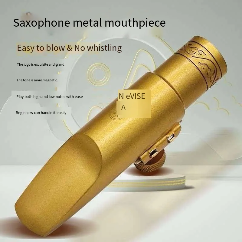 

Saxophone metal mouthpiece for middle and high pitches, easy to play without squealing, suitable for general performance.