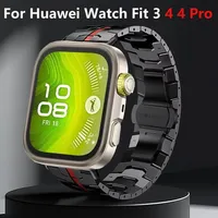Metal Strap For Huawei Watch Fit 4 Pro Adjustable Bracelet Wristband For Huawei Watch Fit1/2/3/4 Smartwatch Stainless Steel Band