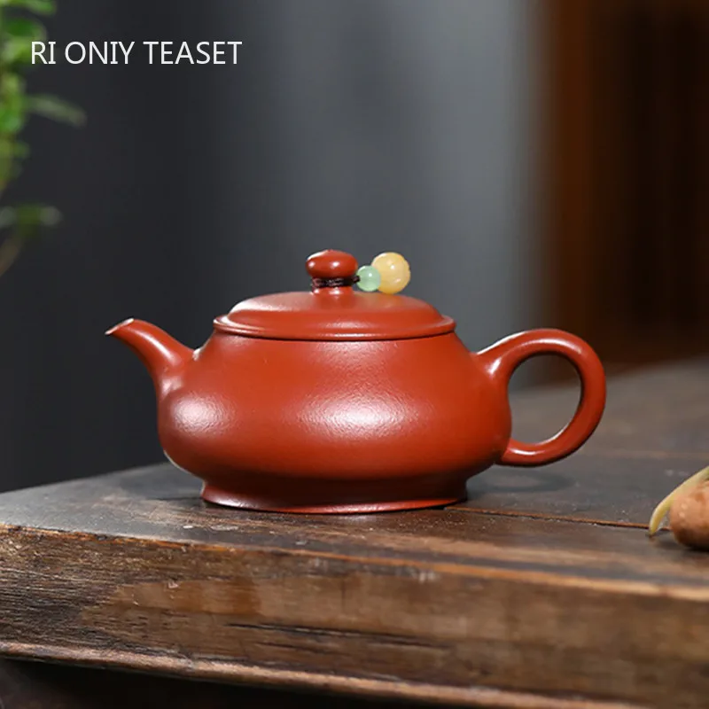 

120ml Yixing Purple Clay Teapots Authentic Small Capacity Handmade Tea Pot Raw Ore Dahongpao Mud Kettle Chinese Zisha Tea Set