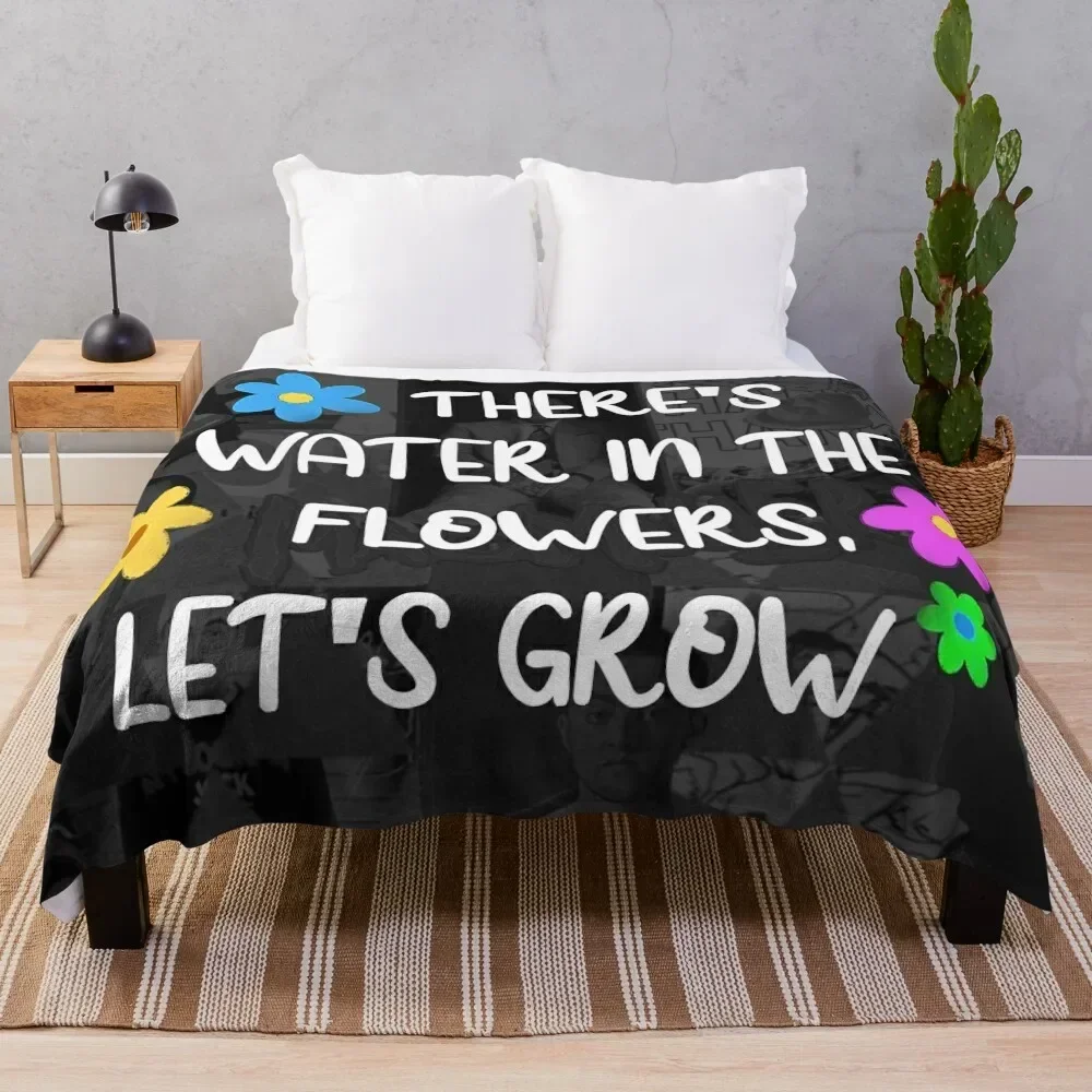 

Mac There's Water In The Flower's Let's Grow Throw Blanket Flannel Luxury St Blankets