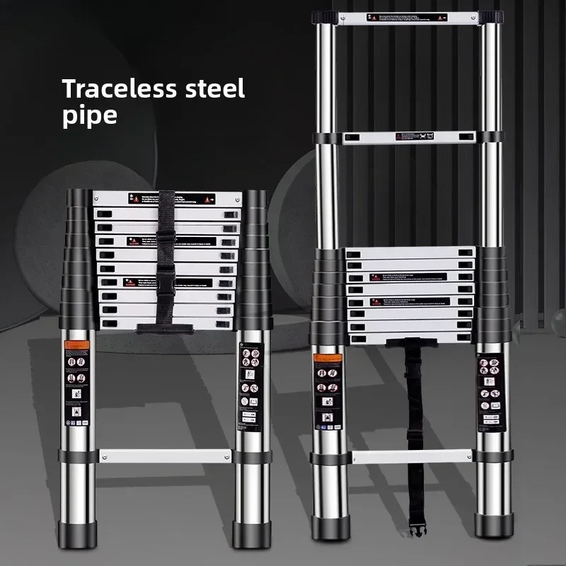 A Frame Foldable Home Construction Ladder Multifunction Ladder Stainless Steel Telescoping Ladder Multifunctional Dual Use