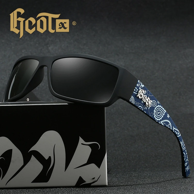 GCOTX Fashion Polarized Sunglasses Men Sports Tridimensional Brand Logo Hip Hop Style Sun Glasses Black With Original Box G623