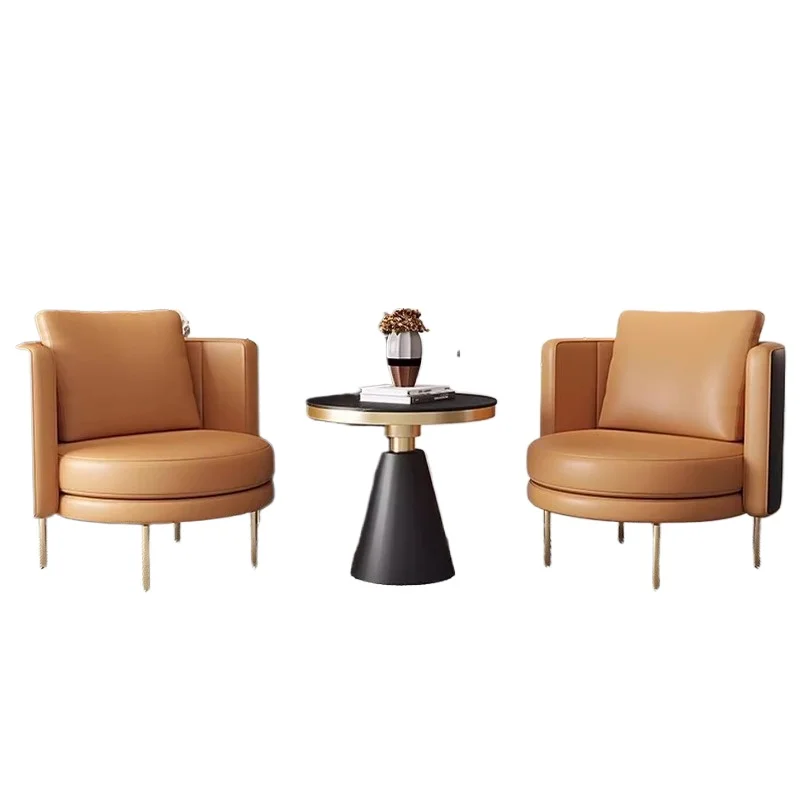 Italian light luxury table and chair combination simple hotel clothing store high-end reception meeting room single person