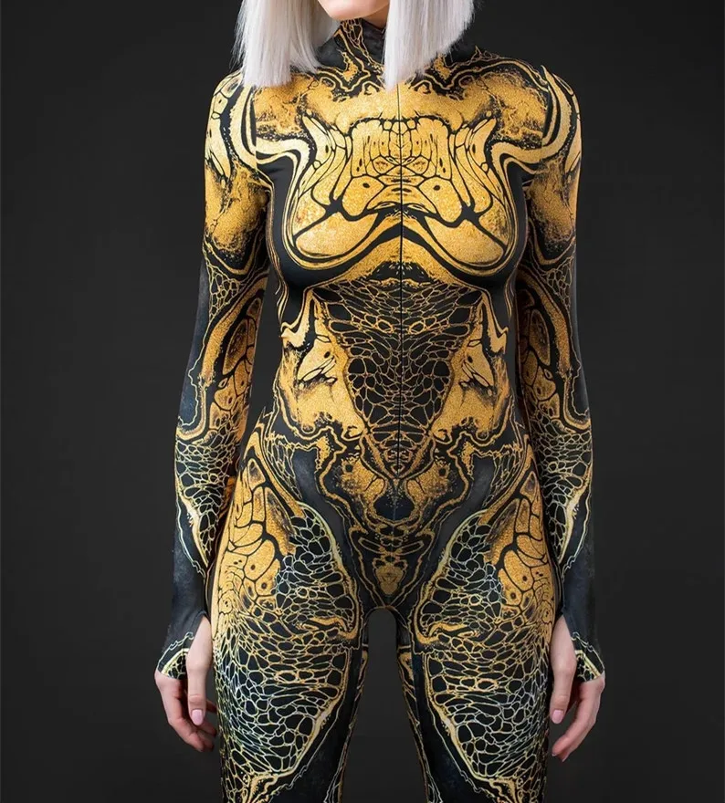 Unisex Steampunk 3D-Digitaldruck Halloween-Party Rollenspiel-Jumpsuit Damen Herren Cosplay-Kostüm Karneval Feiertags-Bodysuit – Detail 28