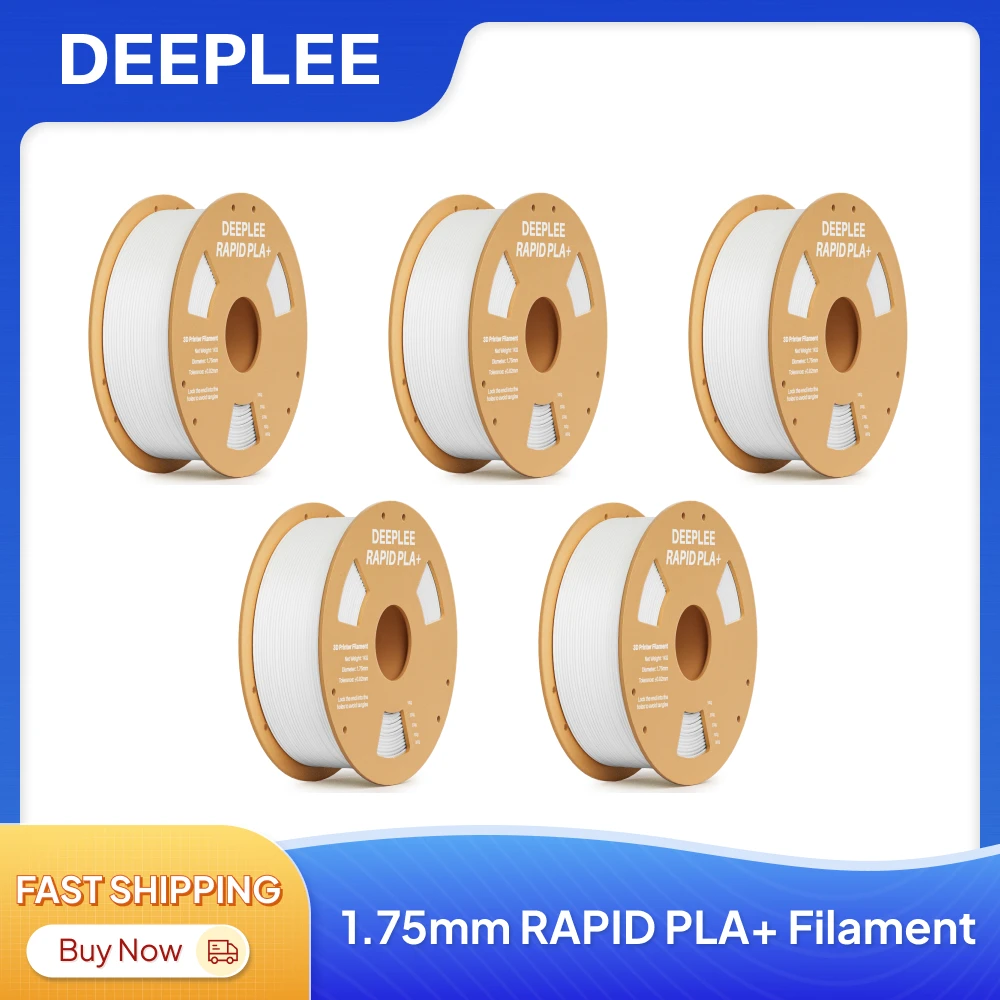 Filament DEEPLEE Rapid PLA Plus 1,75 mm czarny 2 kg, filament PLA+ do drukarek 3D do druku z dużą prędkością 600 mm/s, szpula 2 kg (2,2 lbs)