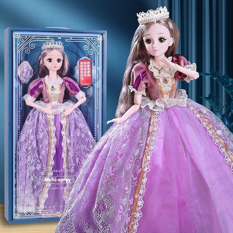 Grote 60 cm prinsessenpop, complete modeset met kam voor haarstyling, interactief rollenspel, speelgoedcadeau voor meisjes