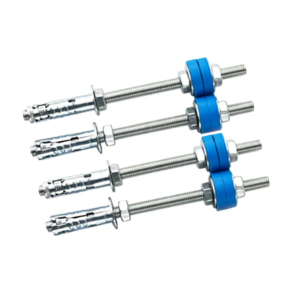 4pcs Carbon Steel Vibration Damping Rods for Central AC and HVAC Installations Requiring Reliable Noise Reduction