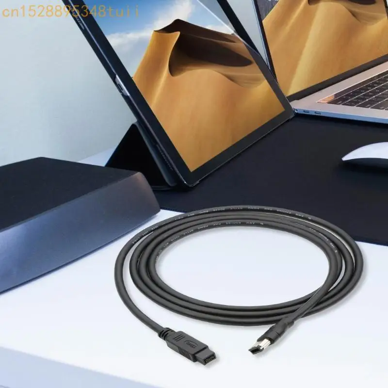 Y4qf Firewire Cable IEEE 1394 6 PIN männlich bis 9pin männlicher Adapter für Drucker Scanner und Festplatte