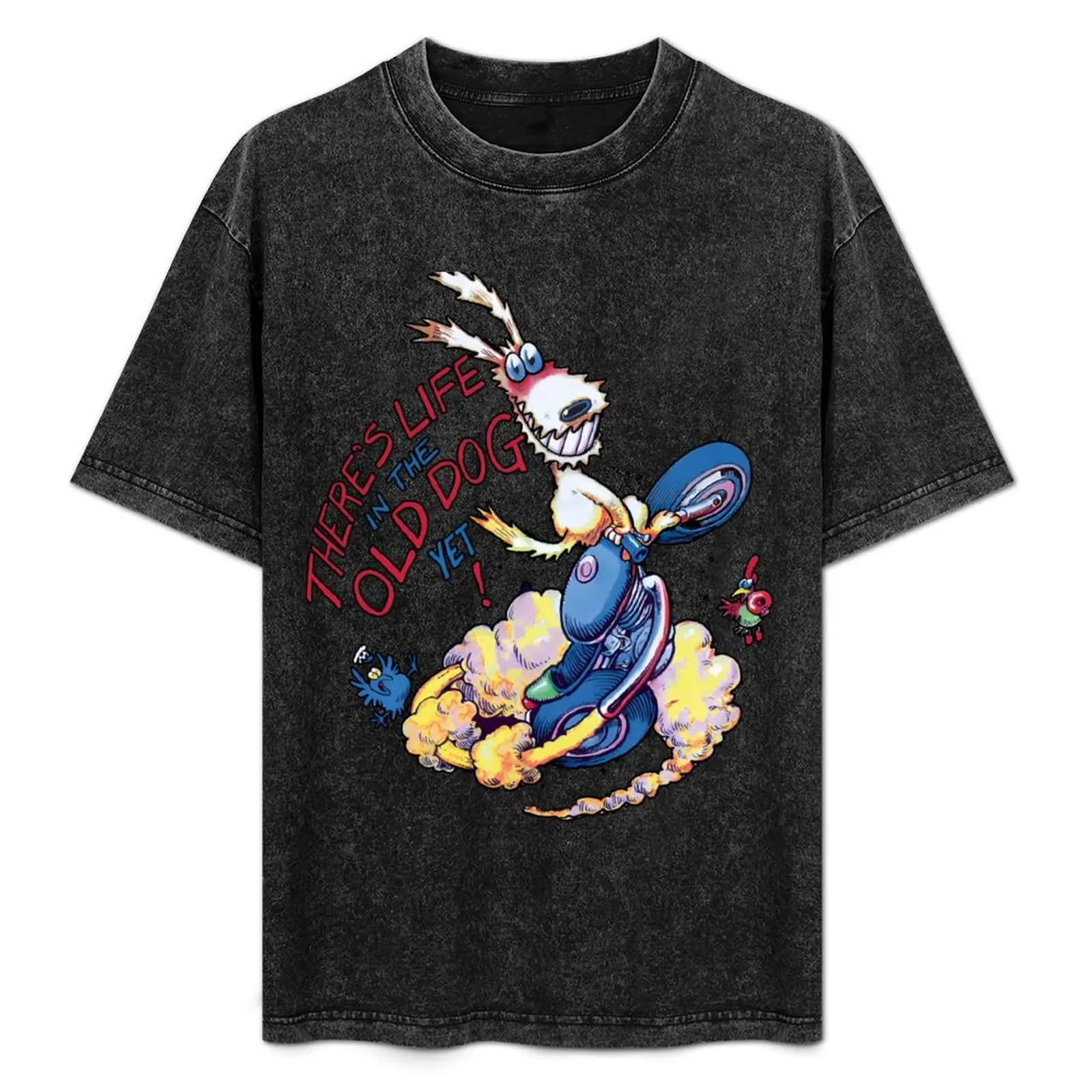 

Ogri Kickstart Old Dog Classic Comic Biker T-Shirt cheap stuff kawaii clothes cotton graphic tees heavyweight t shirts for men