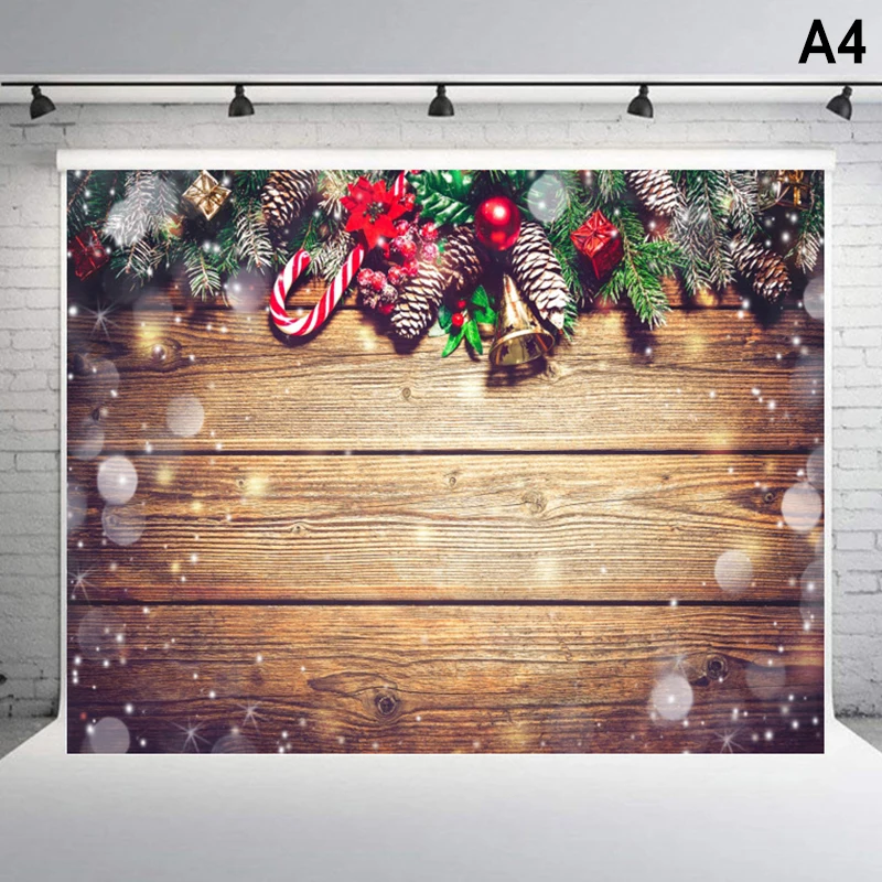 1PC Winter Christmas Backgrounds Kids Adult Photography Props Child Baby Snowy Xmas Pine Trees Decors Photo Studio Backdrop