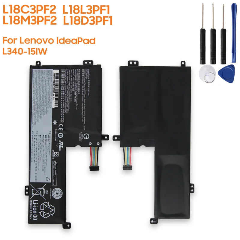 

3320mAh Replacement Battery L18C3PF2 L18M3PF2 L18L3PF1 L18D3PF1 For Lenovo IdeaPad L340-15IW 35Wh