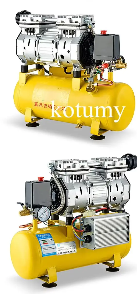 ضاغط هواء عالي الطاقة 550 وات 0.8 ميجا باسكال ضواغط هواء عالية الكفاءة صغيرة جميع آلة ضاغط الهواء النحاسية 9L 18L 30L 12-V