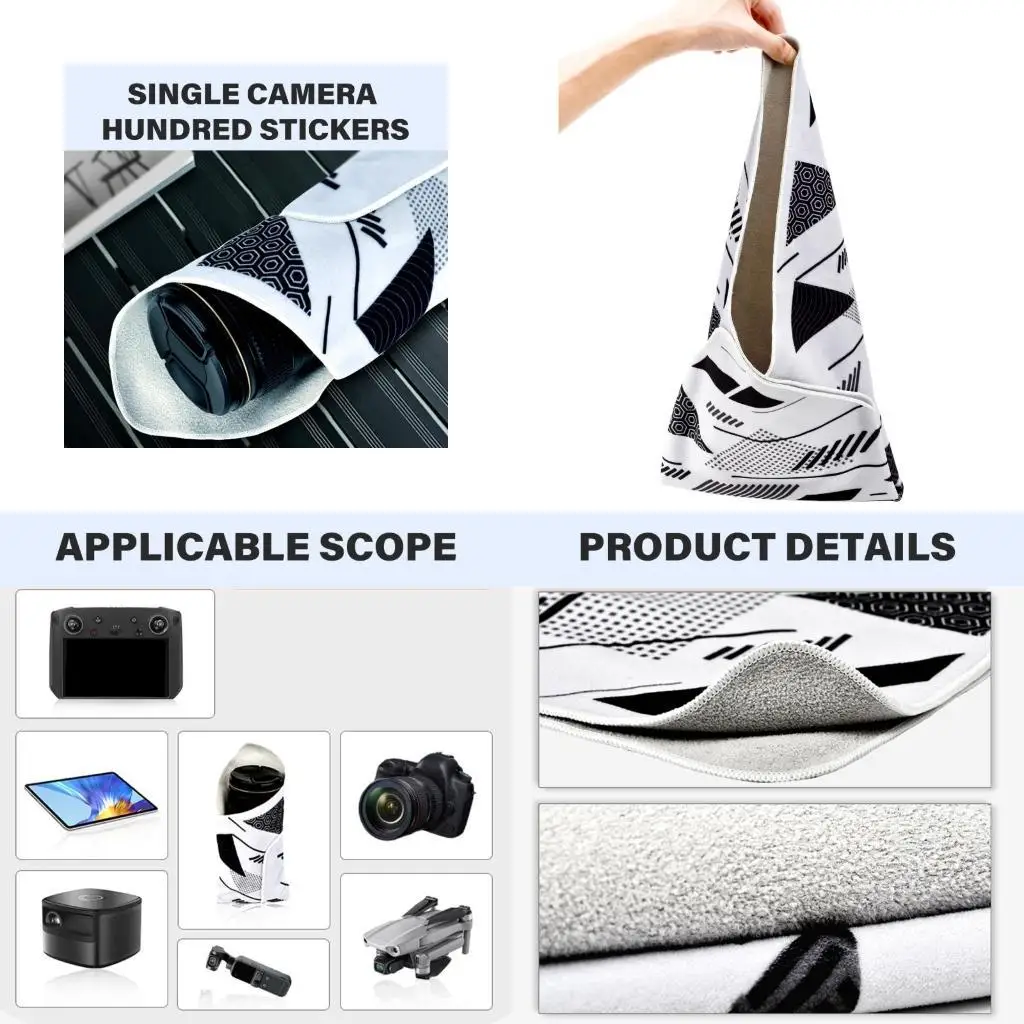 Y1UB Camera Inner Bag Wrap Cloth Gentle Lens Protections Cloth Self-adhesive Storage