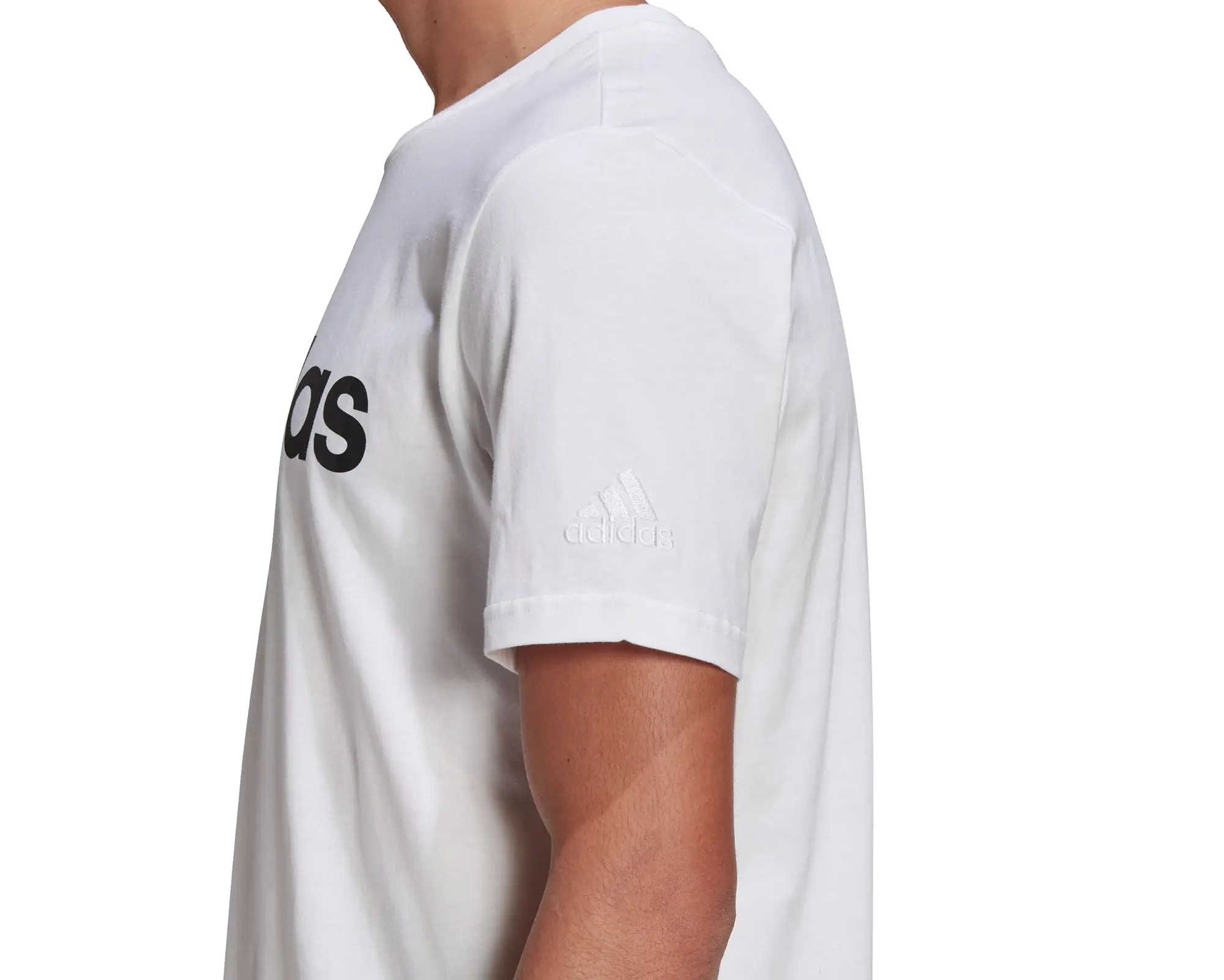 Adidas-Camiseta de uso diario Original para hombre, Color blanco, para entrenamiento deportivo, M Lin Sj