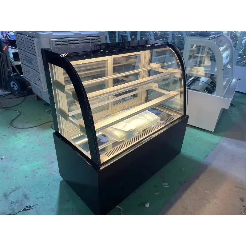 Dessert Store Cake Arc Type Standing/ Table Top Storage Cabinet Cake Glass Display Cabinet