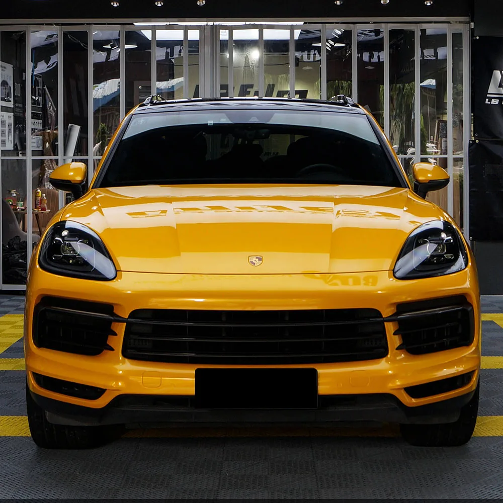 

Super Metallic Saffron Yellow Car Wrap Vinyl Roll Film with Air Bubble Free Self Adhesive