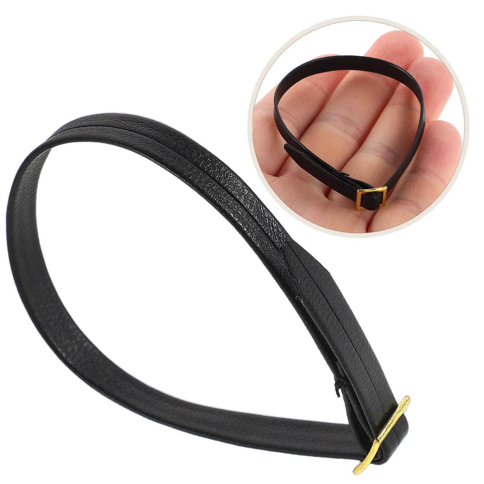 

Cotton Accessory PU Waist Belt Soft Miniature Waistband for Kids Collectors Travel Fashionable Dollhouse Outfit Decor