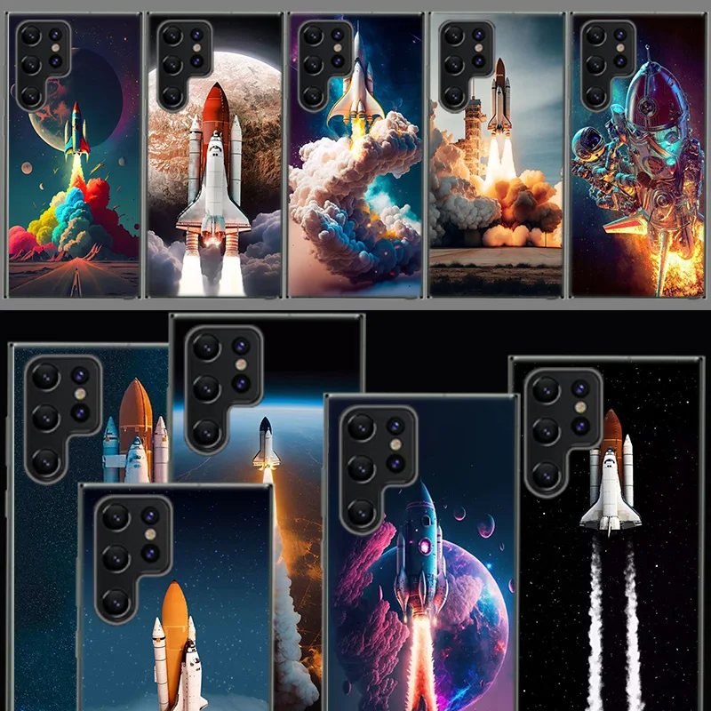 Space Shuttle Navigation Cover For Samsung Galaxy S21 S20 S23 FE S22 S24 Ultra Phone Case S10 S10E S8 S9 Plus S7 S6  Edge Clear