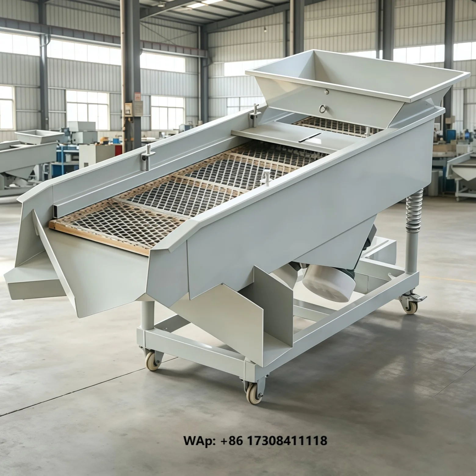 Small Fully Automatic Electric Linear Vibrating Screen Grain Sorting Machine Rice Seed Core Motor Component