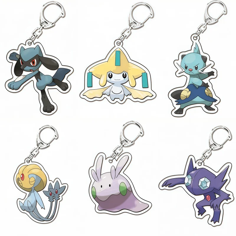 Keychain Magneton Slowbro Galarian Ponyta Rapidash Machoke Anime Game Fan Gift Recycled Acrylic Backpack Pendant Decoration Rare