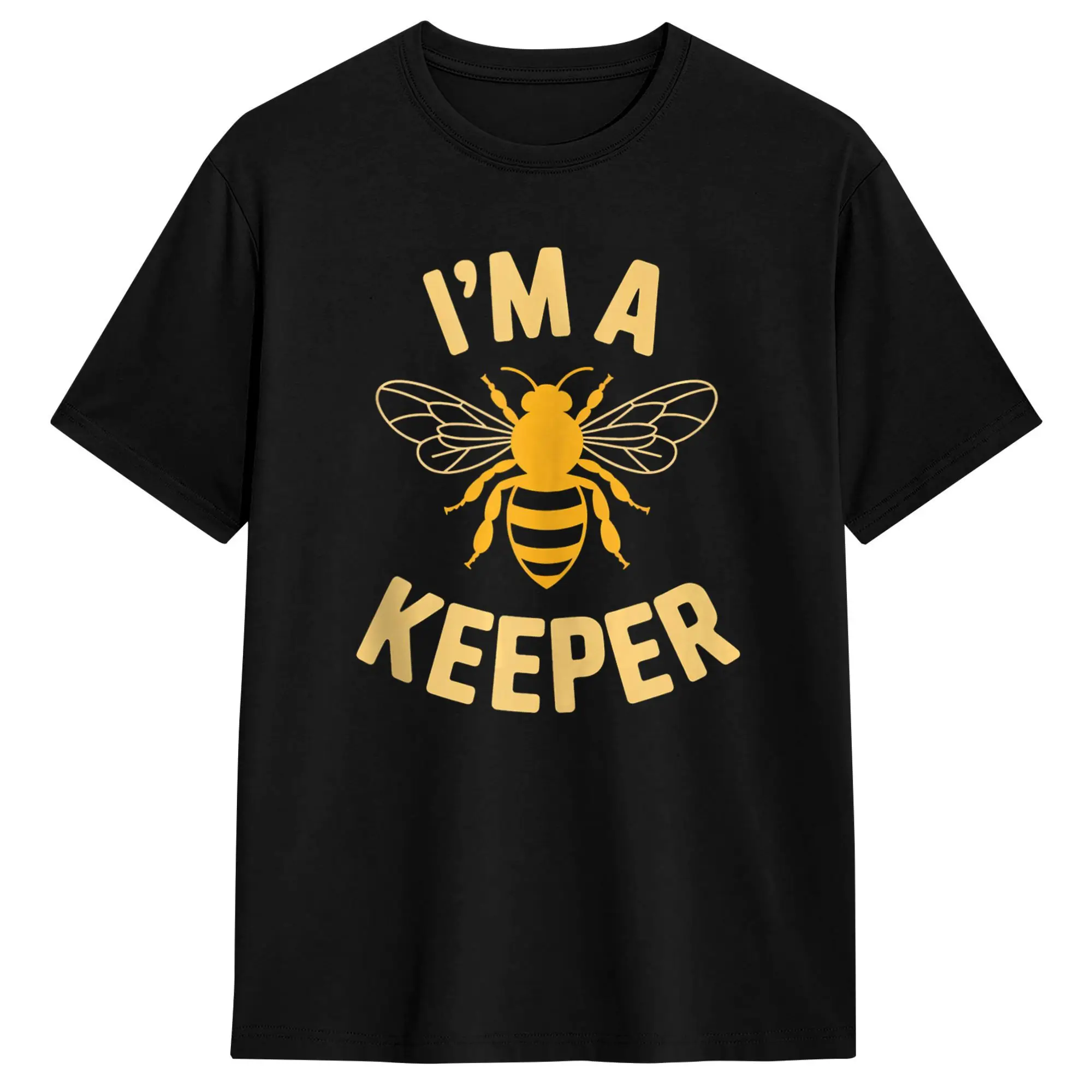 

IM A Keeper Bee Beekeeper Pun Honey Lover Men's T Shirts Cool Tee Shirt Short Sleeve Round Collar T-Shirt Cotton Classic Clothes
