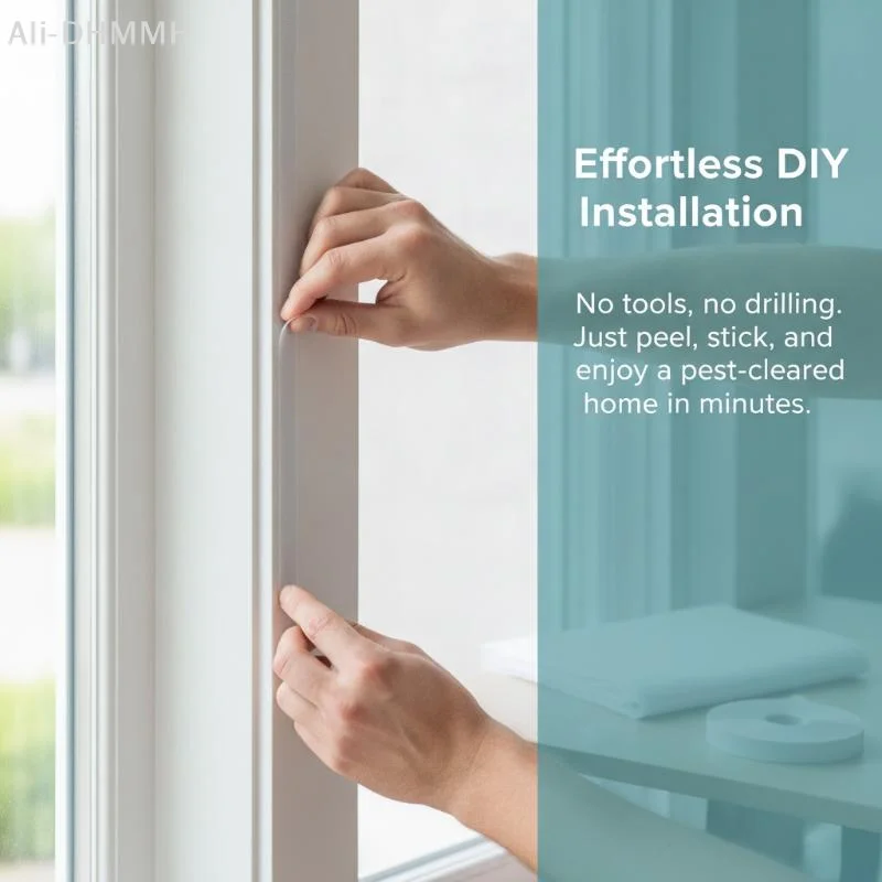 ZLinKJ Self-Adhesive DIY Mosquito Fly Window Net Washable Fine Cuttable Mesh No Drilling for Home Patio Windows
