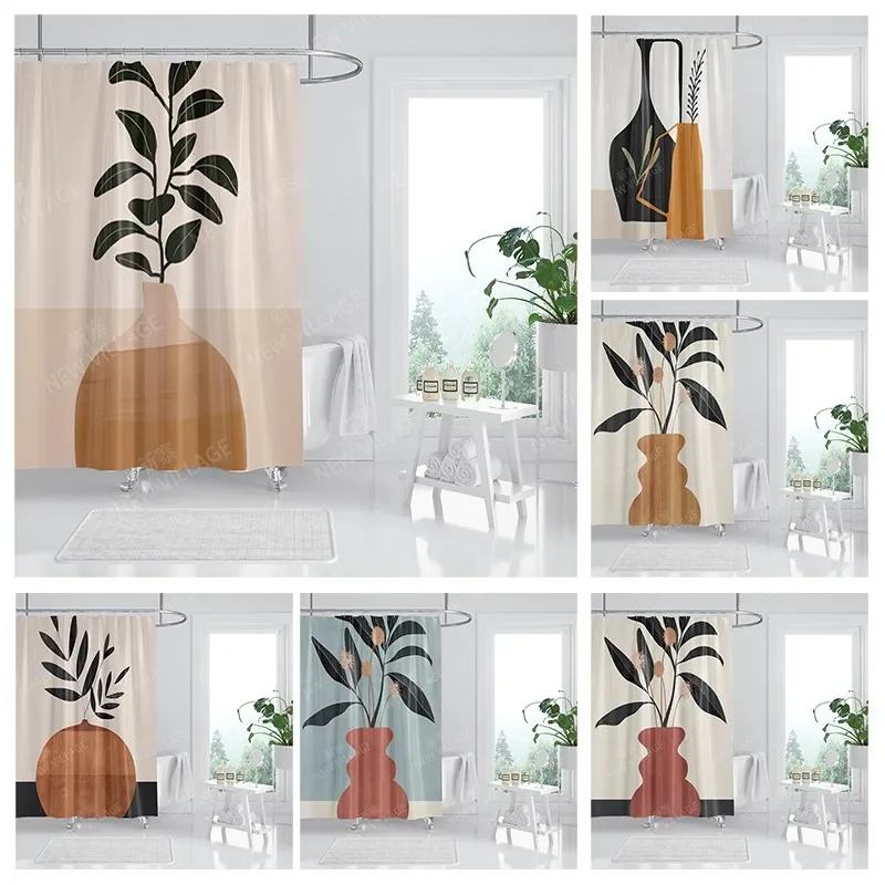 

Waterproof fabric shower curtain Bathroom curtain accessories 180x200 Bath curtain for shower 240*200 nordic boho decor 240x200