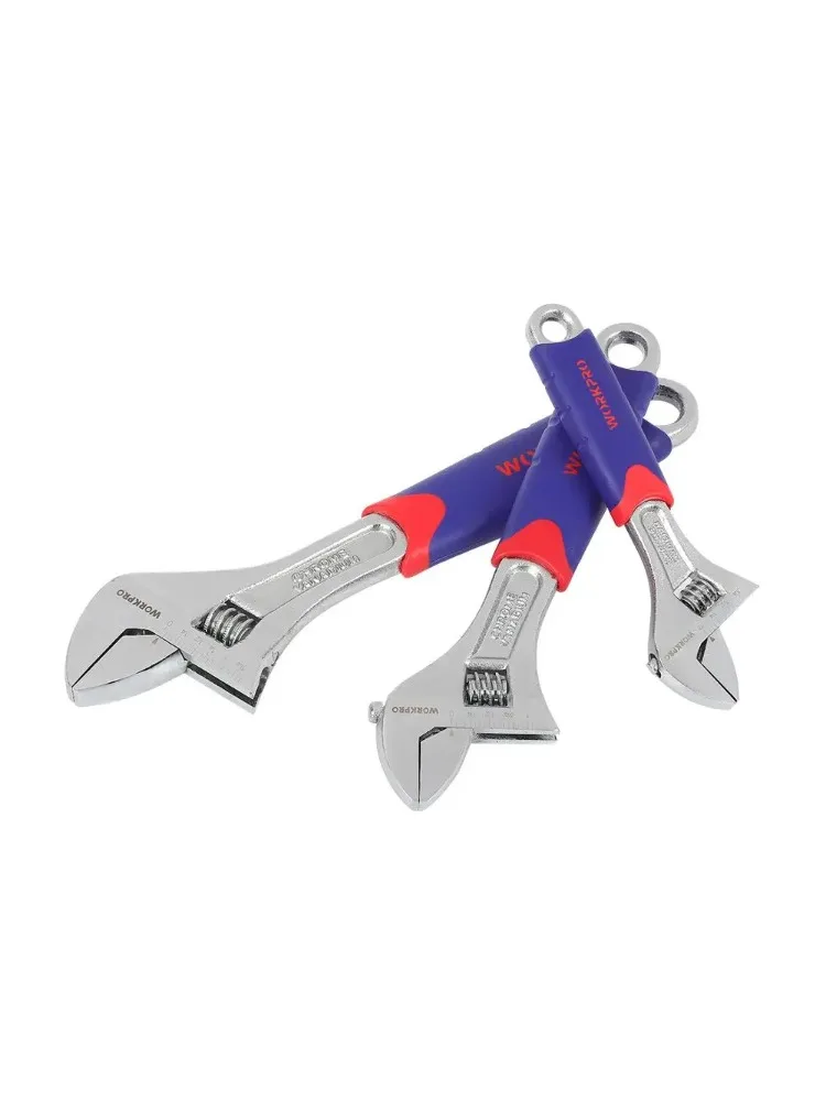 : 3PC Chrome Vanadium ชุดประแจแบบยืดหยุ่น 6 "8" 10 "Wide Jaws ประแจปรับเหล็ก Spanner ชุดซ่อมเครื่องมือเกียร์