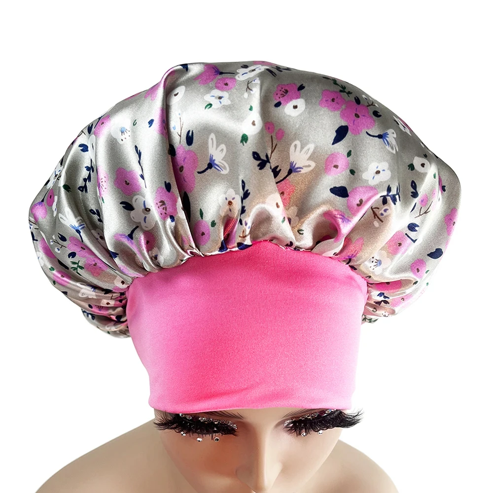 New Silk Sleeping Cap Night Hat Head Cover Bonnet Satin Cheveux Nuit For Curly Hair Care Women Beauty Maintenance Designer