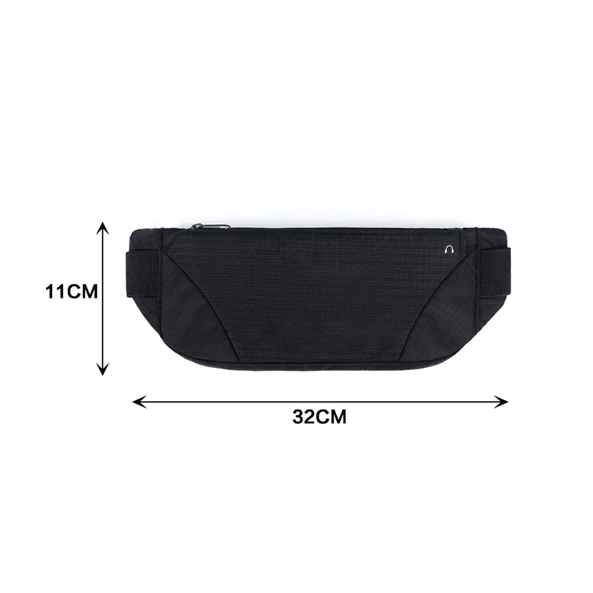 Running Waist Bag Outdoor Lightweight Grey High Capacity Pack for Travel Hiking Casual Use with Headphone Hole and Waterproof