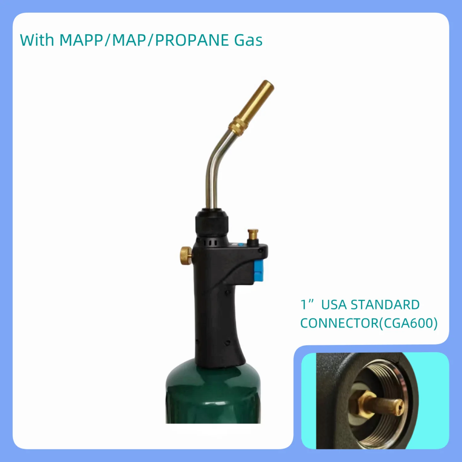 Propane Torch Head ,Mapp, Map Pro Gas Torch Kit, Trigger-Start Welding Torch Kit for Soldering, Brazing, Welding, Searing Steak.