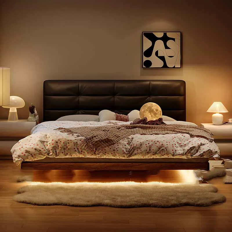 Fluffy Adjustable Double Bed Organizer Fitted Couples Japanese Storage Bed Bedroom Lounges Cama De Casal Bedroom Furniture