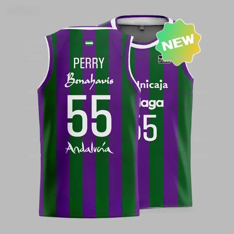25-26 recién llegados chaleco de baloncesto español para mujer camiseta de Malaga de alta calidad para adultos/niños talla Universal camiseta para hombre