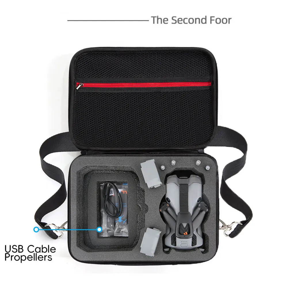 Adjustable Shoulder Strap Waterproof PU Leather Case for DJI Mini 5 Pro Providing Reliable Protection and Storage