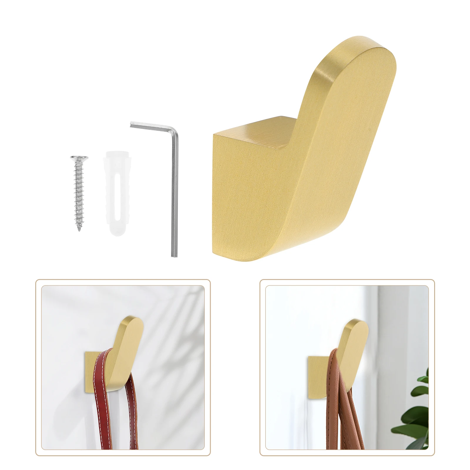 

Multi-Function Space Aluminum Mounted Hanger Metal Hook For Coats Scarves Bags Modern Home Decor Space Saving Organizer