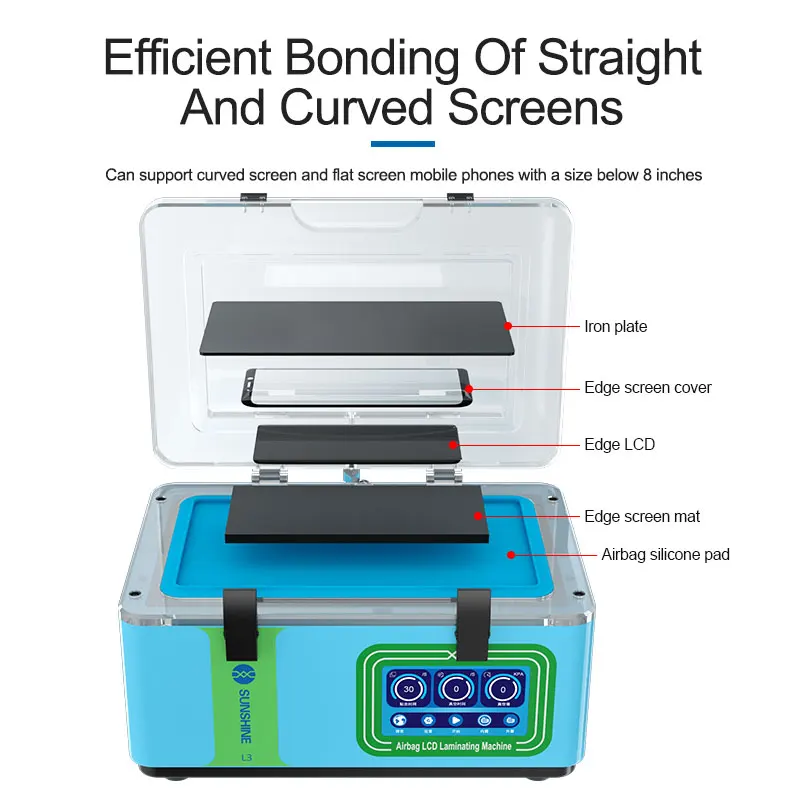 

SUNSHINE L3 Mini LCD Lamination Machine Laminating OCA For Max 8 Inchs Curved and Straight Screen Repair Mobile Repair Change