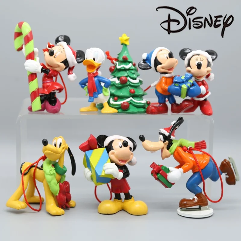 Disney Mickey Minnie Mouse Desktop Decoration Cartoon Cute Theme Party Cake Decorative Car Interior Ornaments Children's Gifts