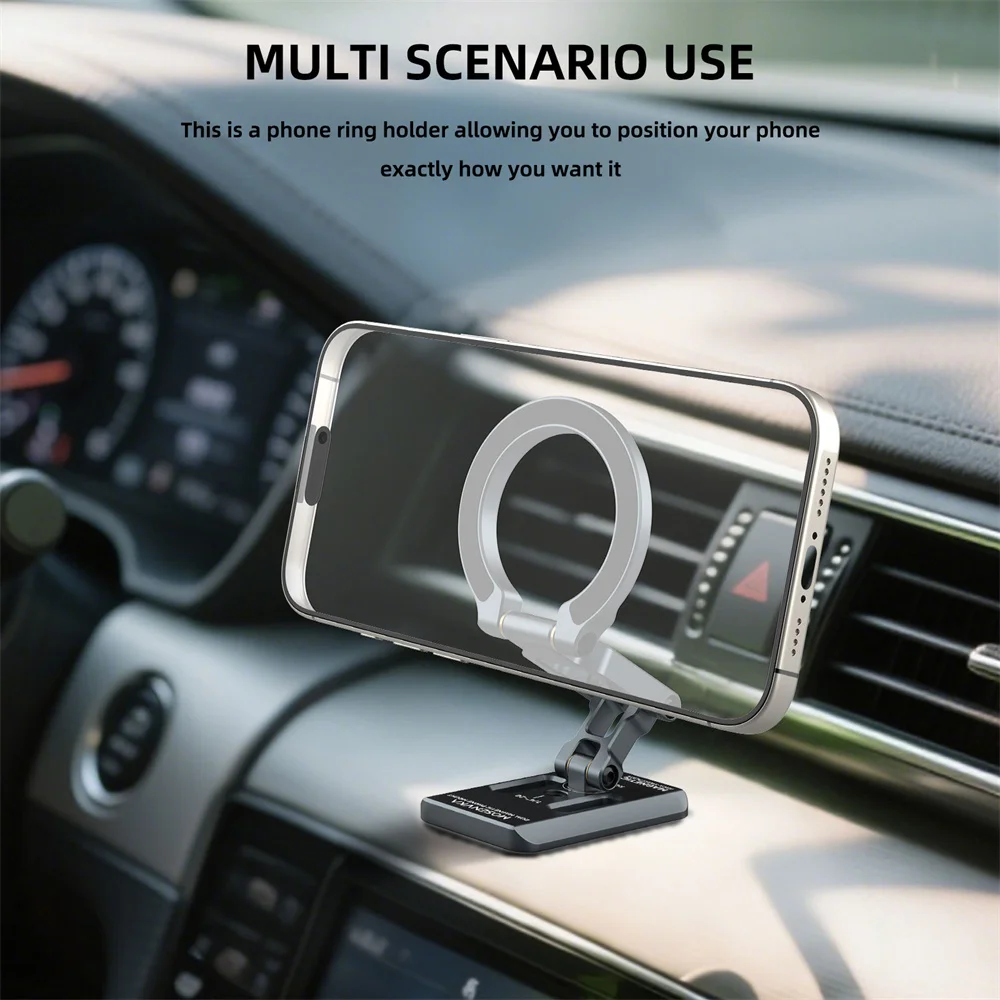Soporte magnético doble para teléfono, trípode plegable para teléfono, 1/4 pulgadas y ARCA-Swiss, escritorio, gimnasio/coche/avión, soporte para Masafe, iPhone y Android