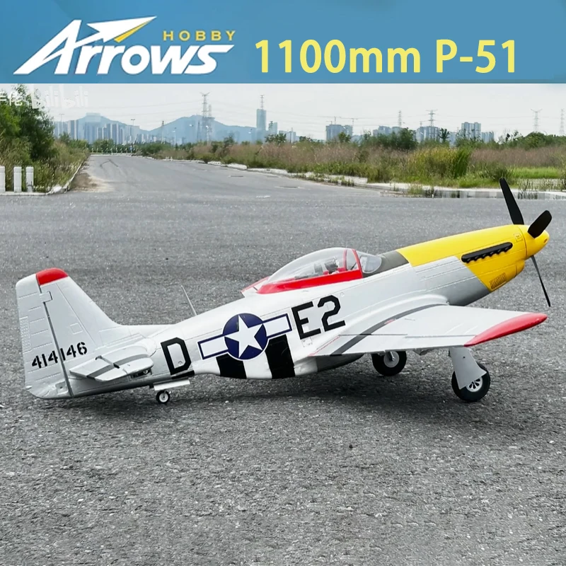 

Blue Arrows 1.1m P51 P-51 Mustang PNP,RC Airplane 1100mm Trainer,Anti-fall Model Electric Remote Control Aircraft,P 51
