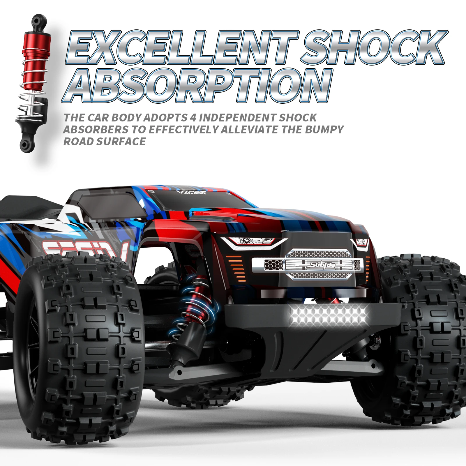 70KM/H 1:16 RC Car With LED Lights Remote Control Drift Cars 4WD Electric High Speed Monster Truck dla dzieci VS Wltoys144001 Zabawki