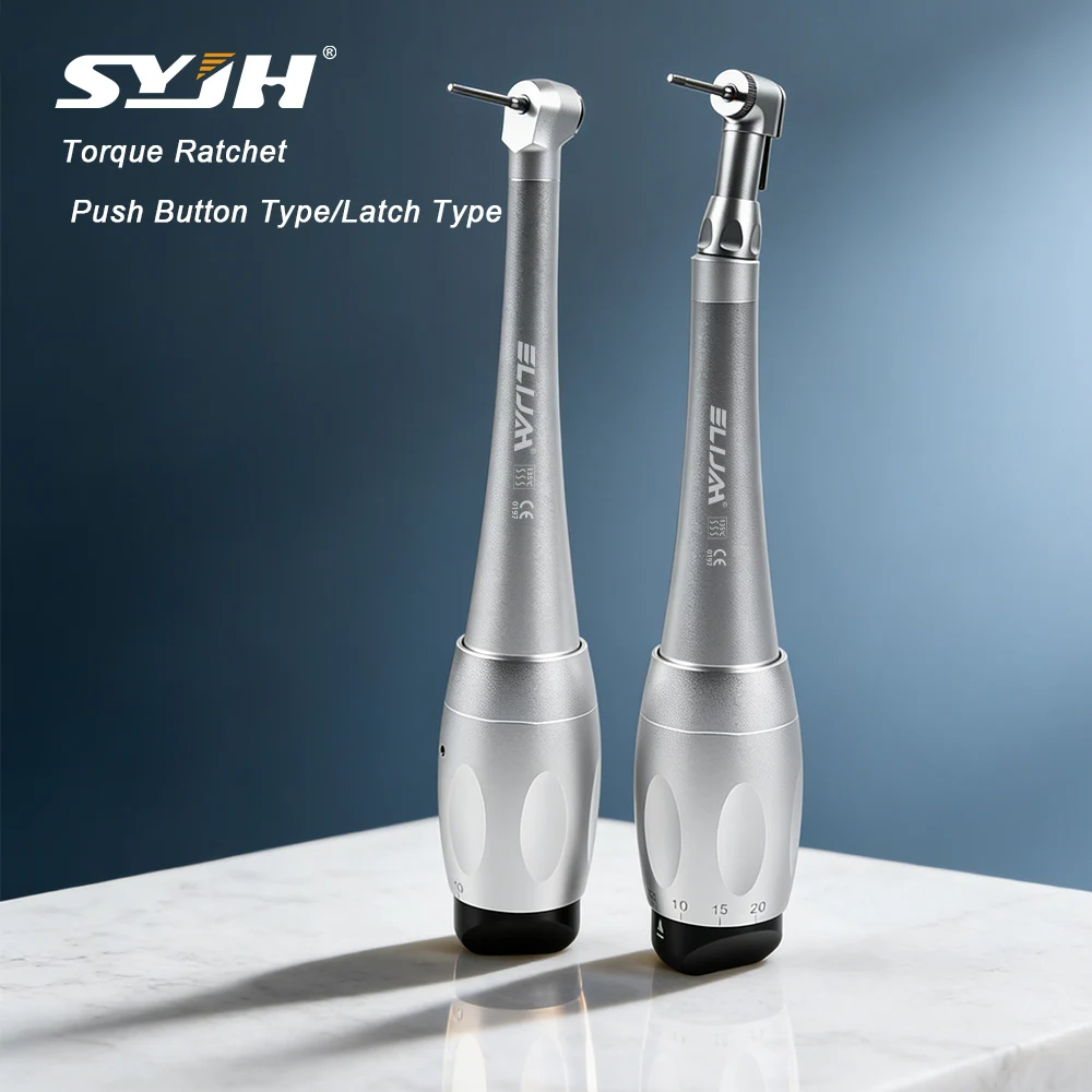 SYJH Dental Implant Universal Torque Wrench Push Button/Latch Type For Dentistry Clinic Repair Tools With 16 Screwdrivers