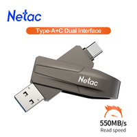 Netac USB Flash Drive 128GB 256GB 512GB 1TB USB 3.2 Gen2 Flash Drive Type C US8 Pen Drive Free Shipping For Macbook PC Phone